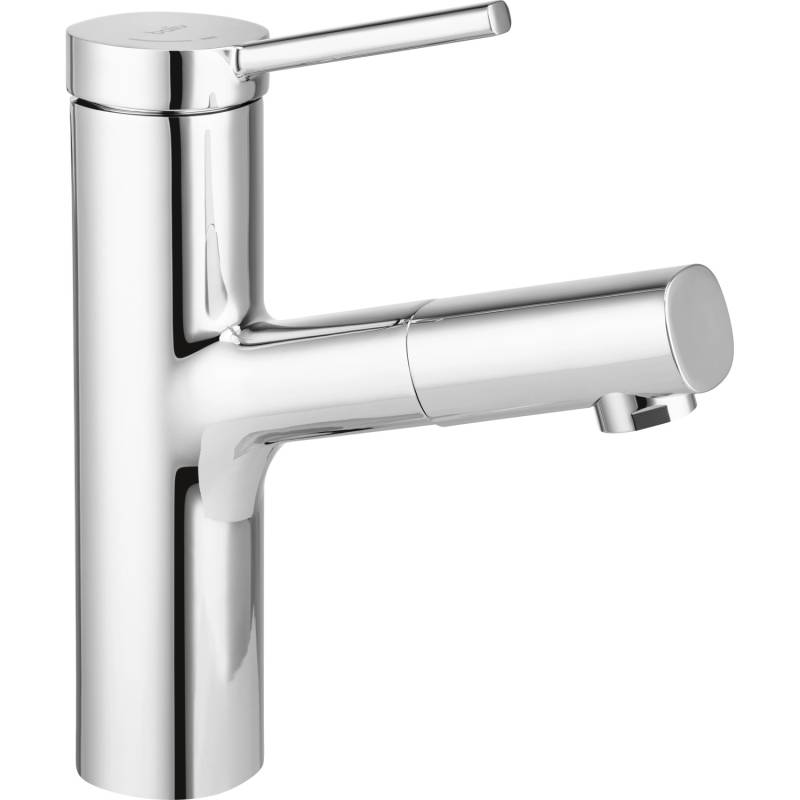baliv Waschtischarmatur WT-680 mit Handbrause Einhebel Verchromt von baliv