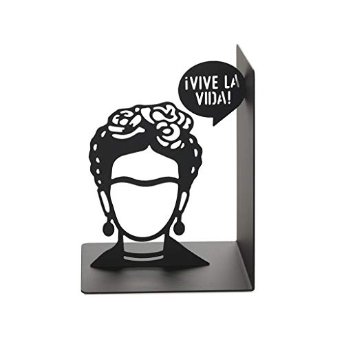 balvi Buchstütze Frida Schwarz Farbe Buchstütze dekorative Figur mit der ikonischen Frida Eisen 17 cm von balvi