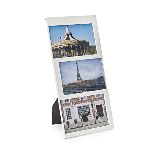 balvi Fotorahmen Dijon Weiß Fassungsvermögen: 3 Fotos mit den Abmessungen 10 x 15 cm Fotorahmen Tisch von balvi