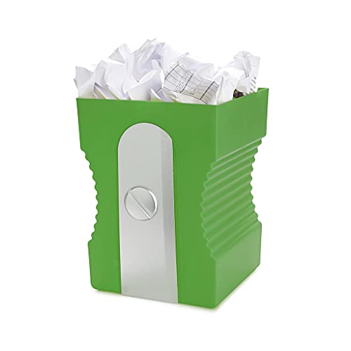 Balvi Papierkorb Sharpener Farbe Grün Originell und lustig In Form eines Bleistiftspitzers Kunststoff von balvi