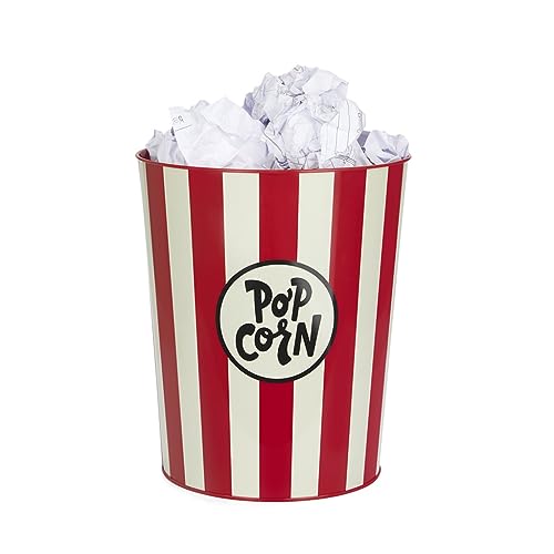 balvi Abfalleimer Popcorn Farbe Rot und Beige Bei dem die zerknüllten Papiere wie Popcorn aussehen Au von balvi