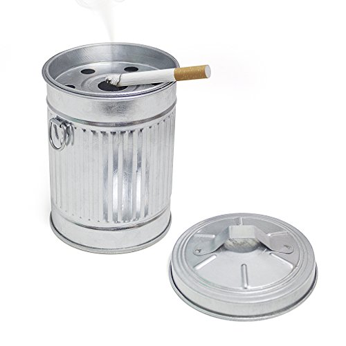 balvi Aschenbecher Garbage In Form eines Mülleimers Mit Deckel Verzinktes Metall 13 cm balvi Aschenbecher Garbage In Form eines Mülleimers Mit Deckel Verzinktes Metall 13 cm von balvi