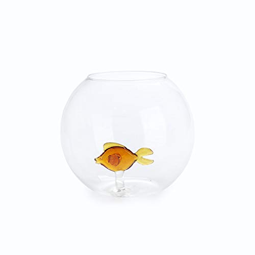 Balvi Blumenvase Fish In Form eines Fisches Borosilikatglas 13 x 15 (Durchmesser) cm von balvi