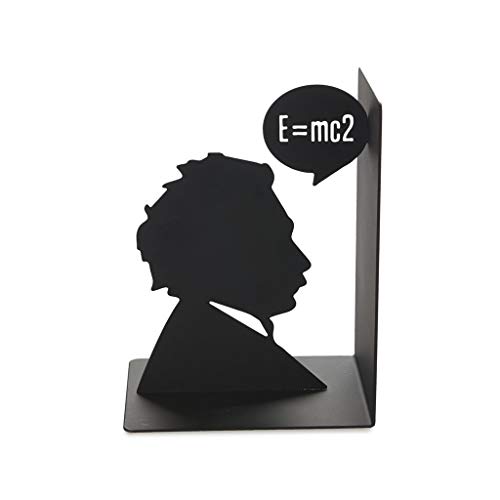 balvi Buchstütze Einstein Schwarz Farbe Dekorative Buchstütze die Ikone von Albert Einstein Eisen 17 von balvi