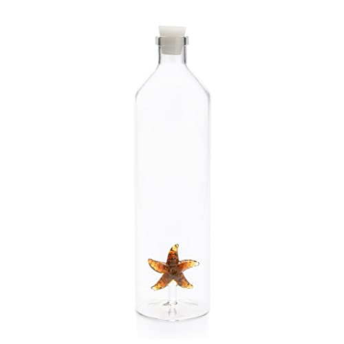 balvi Flasche Atlantis Starfish 1,2L Wasserflasche Innen ist eine Figur befestigt Silikonzapfen Boros von balvi
