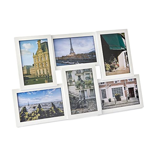 balvi Fotorahmen Isernia Weiß Fassungsvermögen: 6 Fotos Fotogröße: 10 x15 cm Zum Aufstellen oder zum von balvi