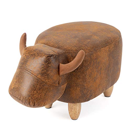 balvi Hocker La Vache Farbe Braun In Form Einer Kuh Holzbeine Kunstleder/Holz von balvi