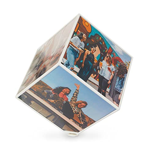 balvi - Kube Drehbarer Bilderrahmen für 6 15x15cm Fotos. Wird mit Einer AA-Batterie betrieben (Nicht balvi - Kube Drehbarer Bilderrahmen für 6 15x15cm Fotos. Wird mit Einer AA-Batterie betrieben (Nicht von balvi