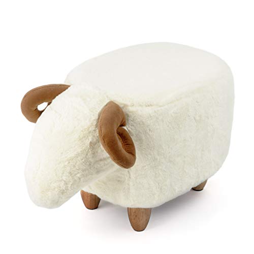 balvi Le Mouton Hocker Farbe Weiß In Form eine Schafs Polyester/Holz von balvi
