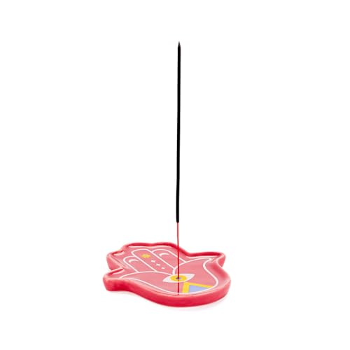balvi Räucherstäbchen-Halter Lucky Hand Farbe Rot Die Hand als glückbringendes Symbol Keramik von balvi