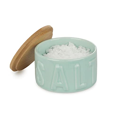 balvi Salzbehälter für Salzflocken Farbe Türkis Salzstreuer mit Deckel für die Küche Keramik/Bambus 4 von balvi