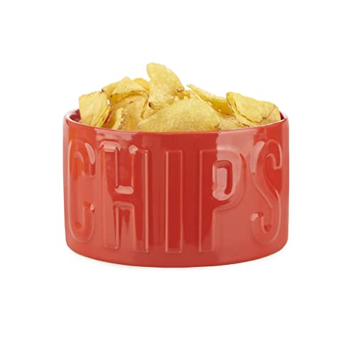 balvi Snackschale Chips Farbe Rot Die originelle und stilvolle Schale Fassungsvermögen 1 l Keramik 8, von balvi