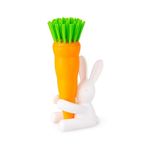 balvi Spülbürste Bunny Bürste in Form Einer Karotte und Halter in Form eines Kaninchens. Geeignet für von balvi