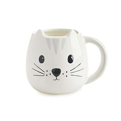 balvi Tasse Kitty Cup Katze Kopf geformt 400 ml Fassungsvermögen Spülmaschinenfest und Mikrowellen Ke von balvi