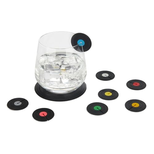 balvi Trinkglasmarkierer Greatest Hits Farbe Schwarz In Form von Schallplatten Silikon balvi Trinkglasmarkierer Greatest Hits Farbe Schwarz In Form von Schallplatten Silikon von balvi