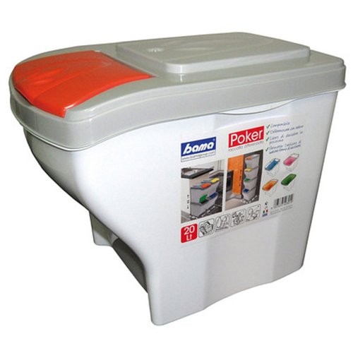 Bama Nässestop S18 Poker Mülleimer, Mehrfarbig, 20 Liter, von bama