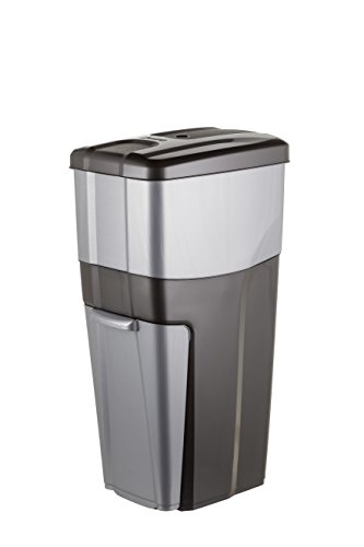 Bama Trypla Recycling-Behälter - 3 praktische Fächer für einfaches Sortieren - Grau von bama