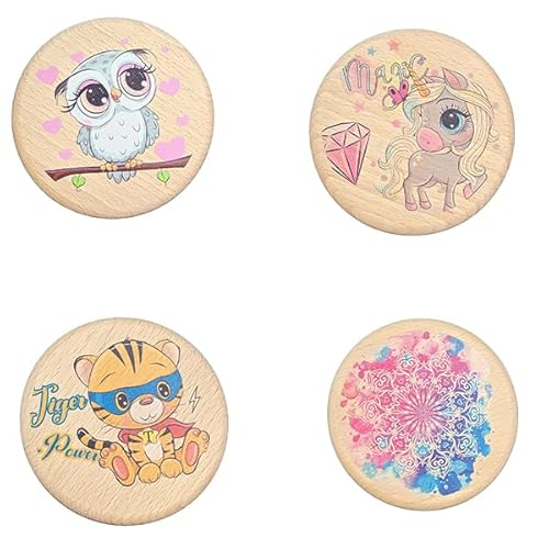 Kreatives Bamberg Holzdeckel Biergarten Deckel bedruckt (Totenkopf Blume) von bamberg