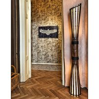 Moderne Rustikale Stehlampe, Boho Hohe Bambuslampe, Moderne Bauernhaus Torchiere Lampe, Handwerkliche Beleuchtung, Ambient von bamboobg