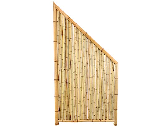 Bambuswand Abschlusselement Ten mit Höhe 180cm / 90cm x Breite 90cm - Bambus Sichtschutzwand Endstück von bambus-discount.com