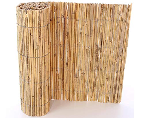 bambus-discount.com Schilfrohr Bastelmatte 80 x 100cm naturbelassen - Baumschutzmatte Verkleidung Pflanztöpfe von bambus-discount.com