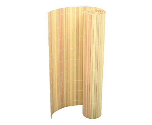 bambus-discount.com Sichtschutz Kunststoffmatte Sylt 80 x 300cm bambusfarben - Balkonverkleidung PVC Sichtschutzmatte 0,8m x 3m von bambus-discount.com