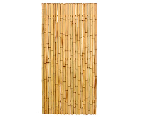 Bambuszaun, Moso gelb gebleicht, starr mittels Bambus verbunden mit 180x90cm, Durch. Bambus 3,5-4cm von bambussi.com Bambuszaun, Moso gelb gebleicht, starr mittels Bambus verbunden mit 180x90cm, Durch. Bambus 3,5-4cm von bambussi.com von bambussi