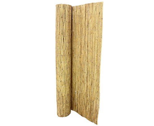 Schilfrohrmatte 240x600cm als Sichtschutz mit verzinktem Draht von bambussi.com von bambussi
