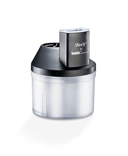 bamix Zubehör SliceSy für alle bamix Stabmixer ab 180 Watt, inkl. 5 Scheiben, Küchenmaschine multifunktional zum Schneiden, Mahlen, Hacken, Schwarz bamix Zubehör SliceSy für alle bamix Stabmixer ab 180 Watt, inkl. 5 Scheiben, Küchenmaschine multifunktional zum Schneiden, Mahlen, Hacken, Schwarz von bamix