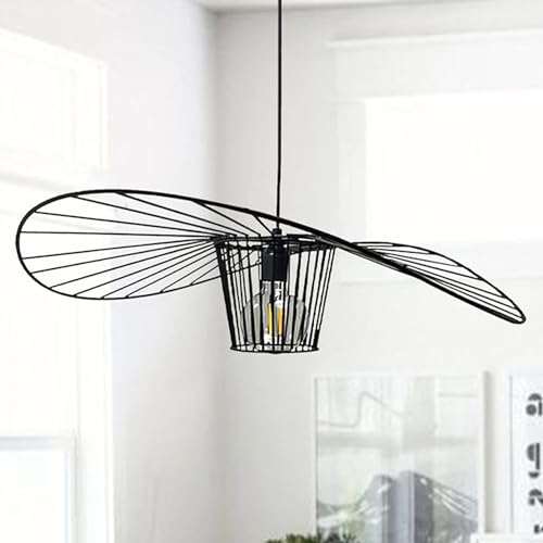 100% Metall bamyum Genova Vertigo Lampe, Hängelampe Schwarz Ø70 cm 1 flammig, Küchenlampe Hängend Schwarz, Lampenschirm Hängelampe Esstisch Wohnzimmer, Pendelleuchte Esstisch Wohnzimmer, Lampe Vertigo von bamyum