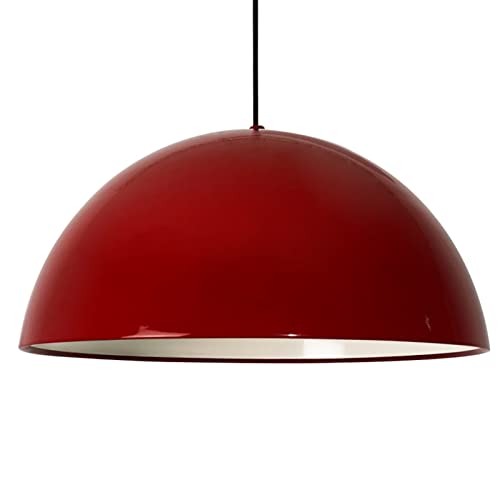 bamyum Küchenlampe Hängend Vintage Rot Ø40 cm, Lipeo Lampenschirm Hängelampe Esstisch Wohnzimmer, Küchenlampe Hängend Rot, Hängelampe Küche, Pendelleuchte Wohnzimmer, Pendelleuchte Vintage Industrial von bamyum