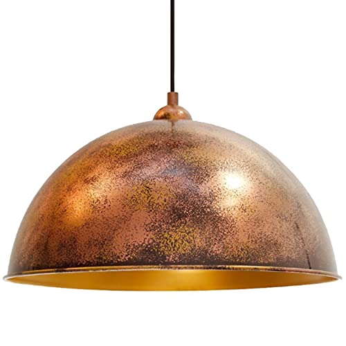 bamyum Pendelleuchte Esstisch Vintage Ø30 cm Kupferfarbe Handgemalte, Küchenlampe Hängend Vintage E27 Hängelampe Wohnzimmer, Pendelleuchte Vintage Küchenlampe Esstischlampe Hängelampe Esstisch Vintage von bamyum