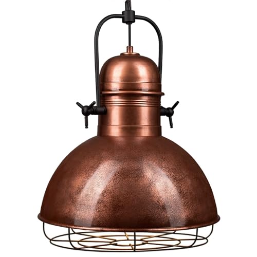 bamyum Deckenlampe Vintage Industrial Ø40 cm Kupferfarbe Handgemalte, Küchenlampe Hängend Vintage, Hängelampe Esstisch, Deckenleuchte Pendelleuchte Esstisch, Deckenlampe Wohnzimmer, Hängelampe Küche bamyum Deckenlampe Vintage Industrial Ø40 cm Kupferfarbe Handgemalte, Küchenlampe Hängend Vintage, Hängelampe Esstisch, Deckenleuchte Pendelleuchte Esstisch, Deckenlampe Wohnzimmer, Hängelampe Küche von bamyum
