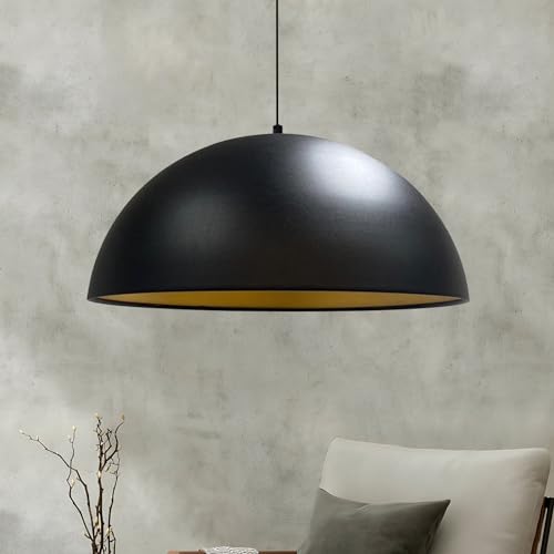 bamyum Lipeo Industrielle Pendelleuchte Schwarz Metall Ø50 cm Lampenschirm Groß Hängelampe Industriel Lampe Vintage Hängeleuchte, Retro Pendelleuchte Esstisch, Pendellampe, Esszimmerlampe, Küchenlampe bamyum Lipeo Industrielle Pendelleuchte Schwarz Metall Ø50 cm Lampenschirm Groß Hängelampe Industriel Lampe Vintage Hängeleuchte, Retro Pendelleuchte Esstisch, Pendellampe, Esszimmerlampe, Küchenlampe von bamyum