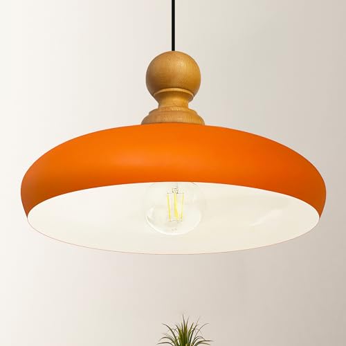 bamyum Androa Hängelampe Esstisch Orange Weiß Metall Ø40cm 1 flamming, Deckenlampe Pendelleuchte Esstisch Holz Vintage, Deckenleuchte Küchenlampe Hängend Vintage Lampenschirm Hängelampe Wohnzimmer bamyum Androa Hängelampe Esstisch Orange Weiß Metall Ø40cm 1 flamming, Deckenlampe Pendelleuchte Esstisch Holz Vintage, Deckenleuchte Küchenlampe Hängend Vintage Lampenschirm Hängelampe Wohnzimmer von bamyum