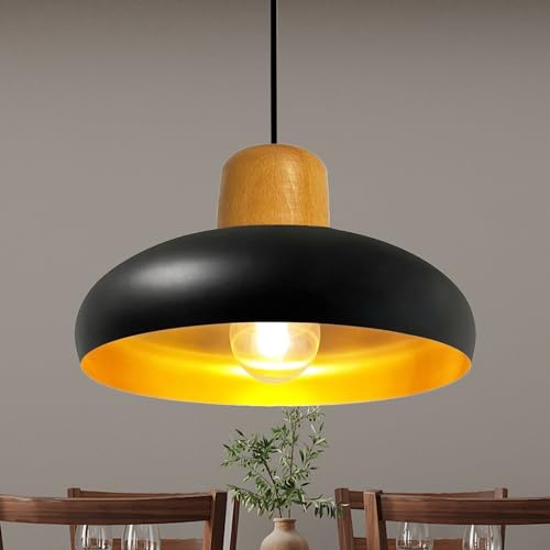 bamyum Androa Hängelampe Esstisch Schwarz Gold Metall Ø40cm 1 flamming, Deckenlampe Schwarz Gold, Pendelleuchte Esstisch Holz Vintage, Deckenleuchte Küchenlampe Hängend Vintage Hängelampe Wohnzimmer bamyum Androa Hängelampe Esstisch Schwarz Gold Metall Ø40cm 1 flamming, Deckenlampe Schwarz Gold, Pendelleuchte Esstisch Holz Vintage, Deckenleuchte Küchenlampe Hängend Vintage Hängelampe Wohnzimmer von bamyum