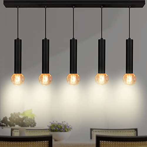 bamyum Mika Pendelleuchte Esstisch 5 Flammig Schwarz, Hängelampe Esstisch Vintage, Esstischlampe Lampenschirm Hängelampe Schwarz, Pendelleuchte Esstisch Wohnzimmer Esszimmerlampe Modern Café Bar bamyum Mika Pendelleuchte Esstisch 5 Flammig Schwarz, Hängelampe Esstisch Vintage, Esstischlampe Lampenschirm Hängelampe Schwarz, Pendelleuchte Esstisch Wohnzimmer Esszimmerlampe Modern Café Bar von bamyum