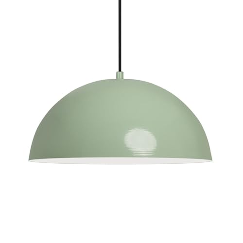 bamyum Lipeo Pendelleuchte Vintage Ø26cm Pendelleuchte Metall E27 Hängelampe Küche Hängeleuchten & Pendelleuchten, Hängelampe Schlafzimmer, Esszimmer Lampe Hängend Minzgrün Wohnzimmerlamp von bamyum