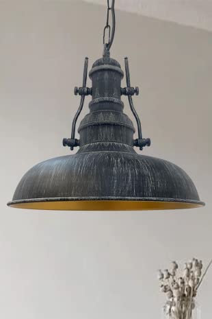 bamyum Pendelleuchte Vintage Industrial Ø31 cm, Nota Küchenlampe Hängend Vintage, Hängelampe Esstisch Wohnzimmer, Lampenschirm Hängelampe Esstisch, Pendelleuchte Industrial Style, Küchenlampe Hängend von bamyum