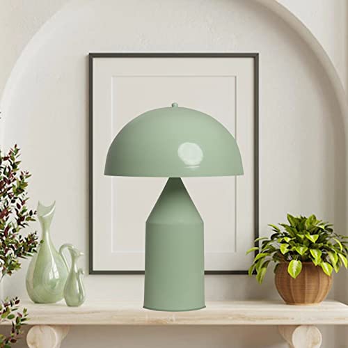 bamyum Lipeo Tischlampe Minzgrün Ø30 cm, Pilz Lampe Metall, Vintage Mushroom Lamp, Pilzlampen Tischlampe Wohnzimmer, Table Lamp Retro Tischleuchte Kleine, Nachttischleuchte Seitenlampe Pilzlampen von bamyum