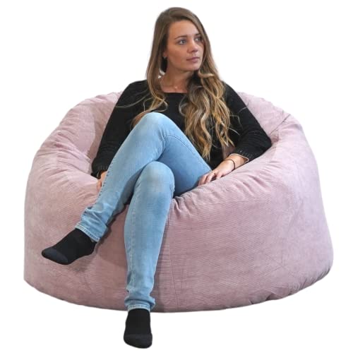 Sitzsack XXL 100 cm Erwachsene und Kinder - Weich und Bequem - Optimale Unterstützung für den Rücken - Sitzsack mit Füllung - Sitzsack Sessel, Gaming Sitzsack, Bean Bag Chair (Rosa) von bananair
