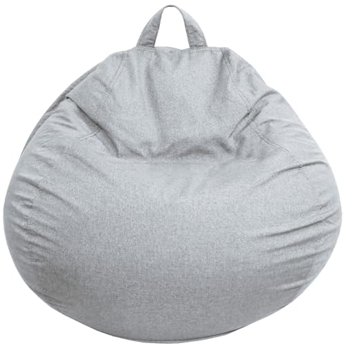 bananair - Sitzsack 105 x 85 cm Kinder und Erwachsene - Sitzsack mit Füllung, Weich & Bequem - Leicht Transportierbar, Maschinenwaschbarer Bezug - Bean Bag, Sitzsack XXL, Gaming Sitzsack (Grau) von bananair
