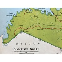Camarines Norte, Philippinen - Seltene Große Vintage Karte Von 1959 Daet Jose Panganiban Capalonga Vinzons Paracale Labo von bananastrudel
