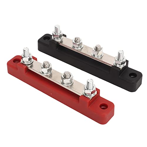 Marine Power Distribution Block, Power Distribute Terminal Block mit M6 X 2 Schrauben, M6 X 2 Terminals, Battery Power Junction Post Block für Car Bus Boat RVs Marine Power Distribution Block, Power Distribute Terminal Block mit M6 X 2 Schrauben, M6 X 2 Terminals, Battery Power Junction Post Block für Car Bus Boat RVs von banapoy