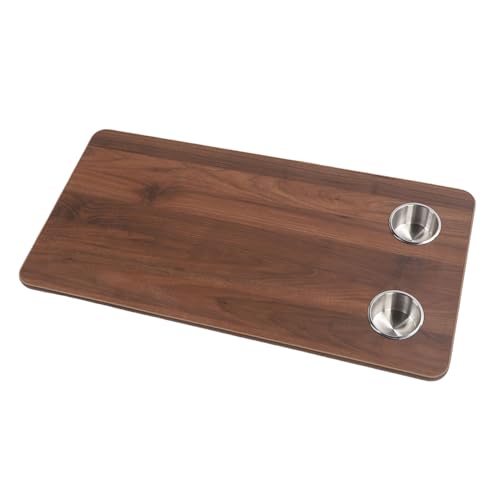 banapoy Abnehmbarer Marine RV Tischplatte, Rechteckige Pontonboottisch -Tisch -Desktop -Panel mit 2 Tasse Halter, für Wohnmobile, Yacht, Wohnmobil, 31,49 X 174in (Holzmaserung) von banapoy