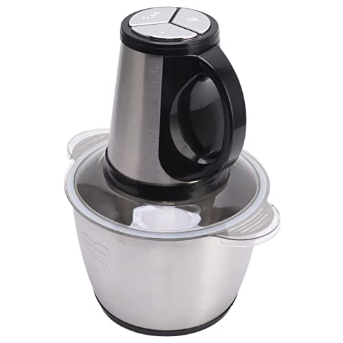 Elektrischer Fleischwolf, 3L 600W Edelstahl-Fleischwolf, Kitchen Food Chopper mit 4 scharfen Klingen für Fleisch, Gemüse, Früchte, Nüsse, Knoblauch, Zwiebeln, Abnehmbar von banapoy