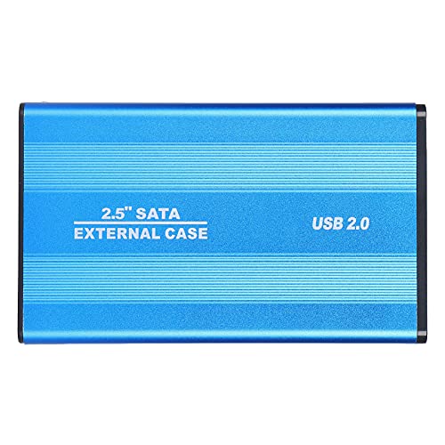 banapoy Externes Festplattengehäuse, 3 TB 2,5 Zoll SATA zu USB 2.0 Festplattengehäuse mit Schraubendreher, HDD SSD Externes Festplattengehäuse Festplattenbox Zur Datenspeicherung(Blau) von banapoy
