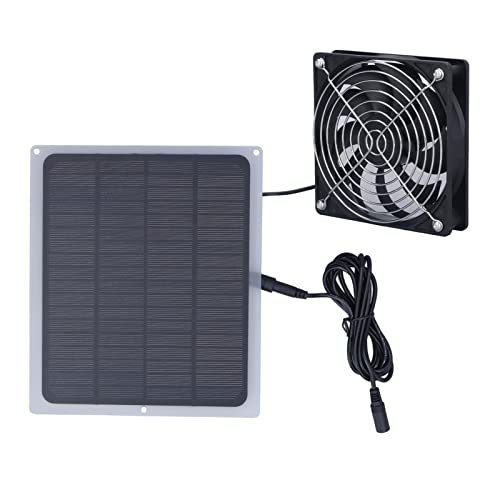 banapoy Solarpanel Lüfter Kit, 6W Solarventilator aus monokristallinem Silizium mit Schutznetz für Camping, Schuppen, Gewächshaus, Haus, Outdoor, Wasserdichter, tragbarer, solarbetriebener Ventilator von banapoy