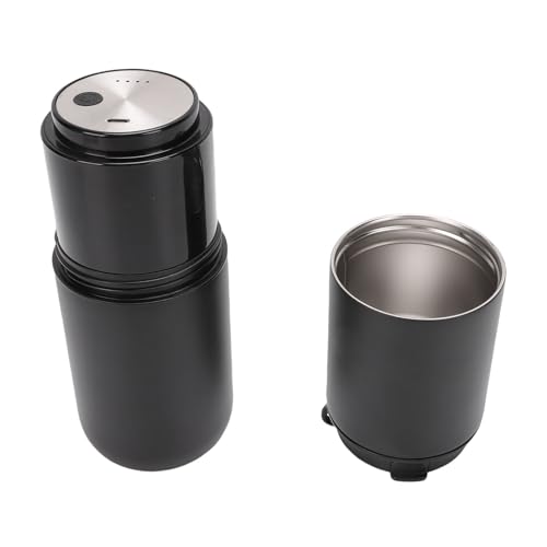 banapoy Tragbare Kaffeemaschine -Maschine, 350Ml Fahrt in Einer Kaffeebohnenschleife und Handbrauen Kit, Halbautomatisch, 15 Schleifeinstellungen, Schnellheizung, für Wohnmobile (BLACK) von banapoy