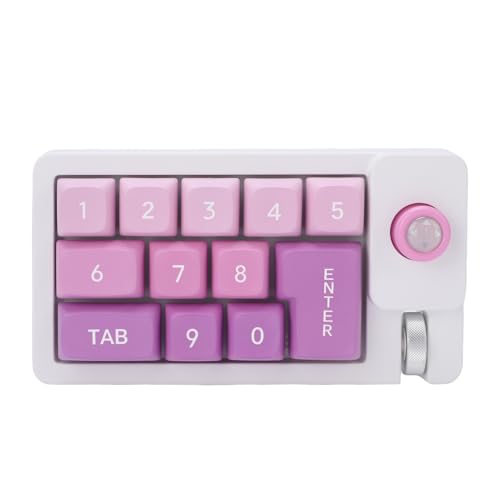 banapoy Wired Mechanical Numpad, 12 Tasten Programmierbarer Heißer Swappable -Kabel -Nummernpad, RGB -Multifunktions -Joystick -Rad -Tastatur für den Laptop -PC (Green) von banapoy